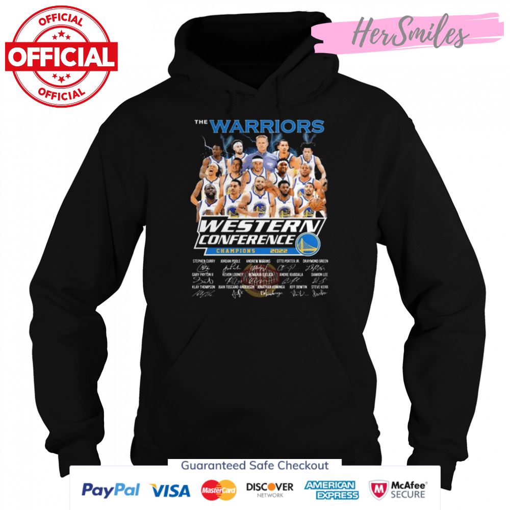The Warriors Western Conference Champions 2022 Green and Iguodala Signatures Shirt The Warriors Western Conference Champions 2022 Green and Iguodala Signatures Shirt