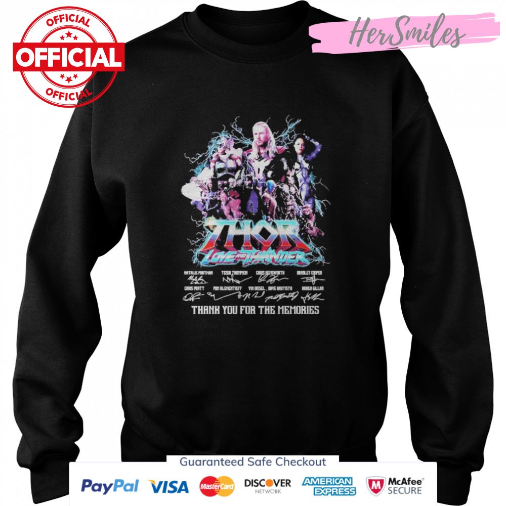 Thor Love And Thunder 2022 Signatures Thank You For The Memories Shirt Thor Love And Thunder 2022 Signatures Thank You For The Memories Shirt