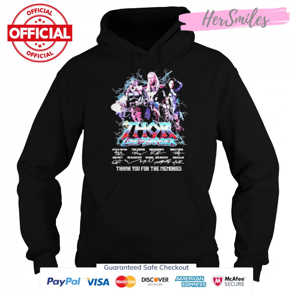 Thor Love And Thunder 2022 Signatures Thank You For The Memories Shirt Thor Love And Thunder 2022 Signatures Thank You For The Memories Shirt