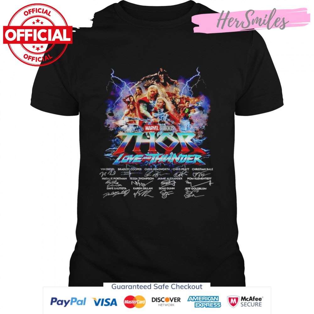 Thor Love and Thunder signatures shirt