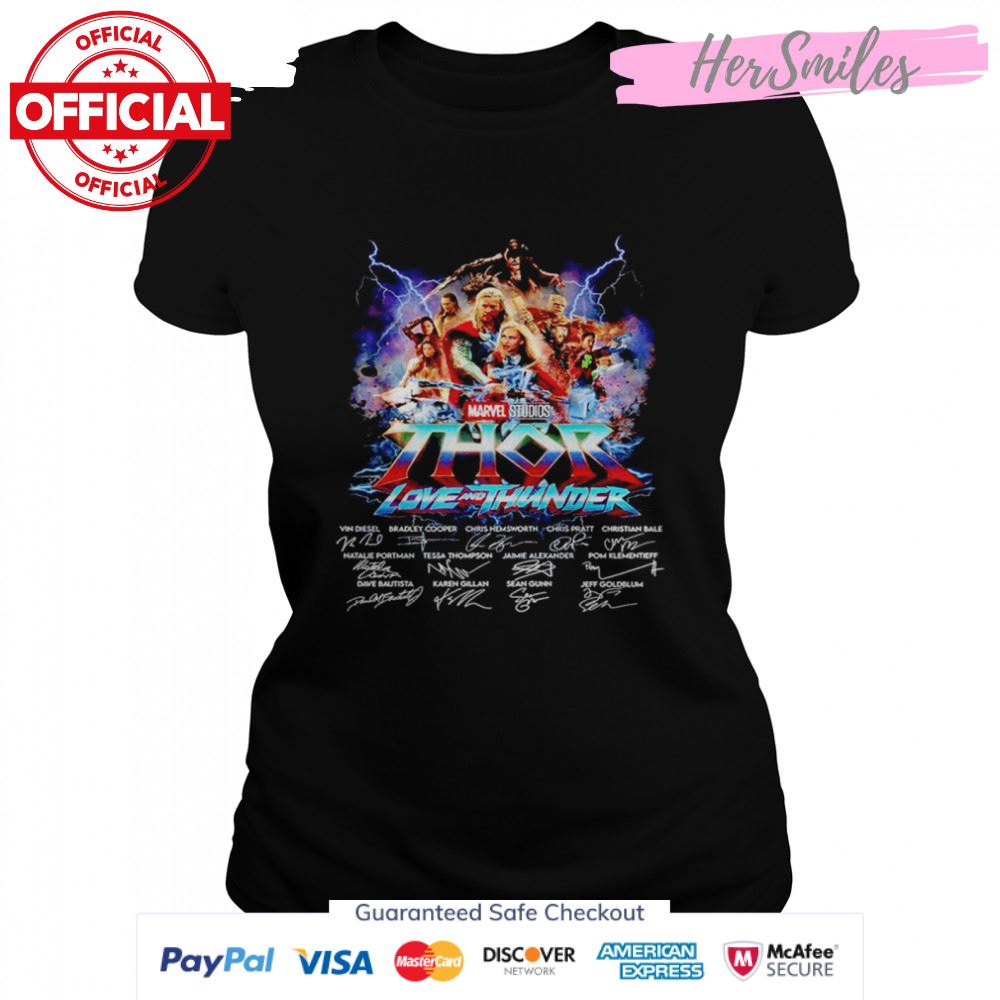 Thor Love and Thunder signatures shirt