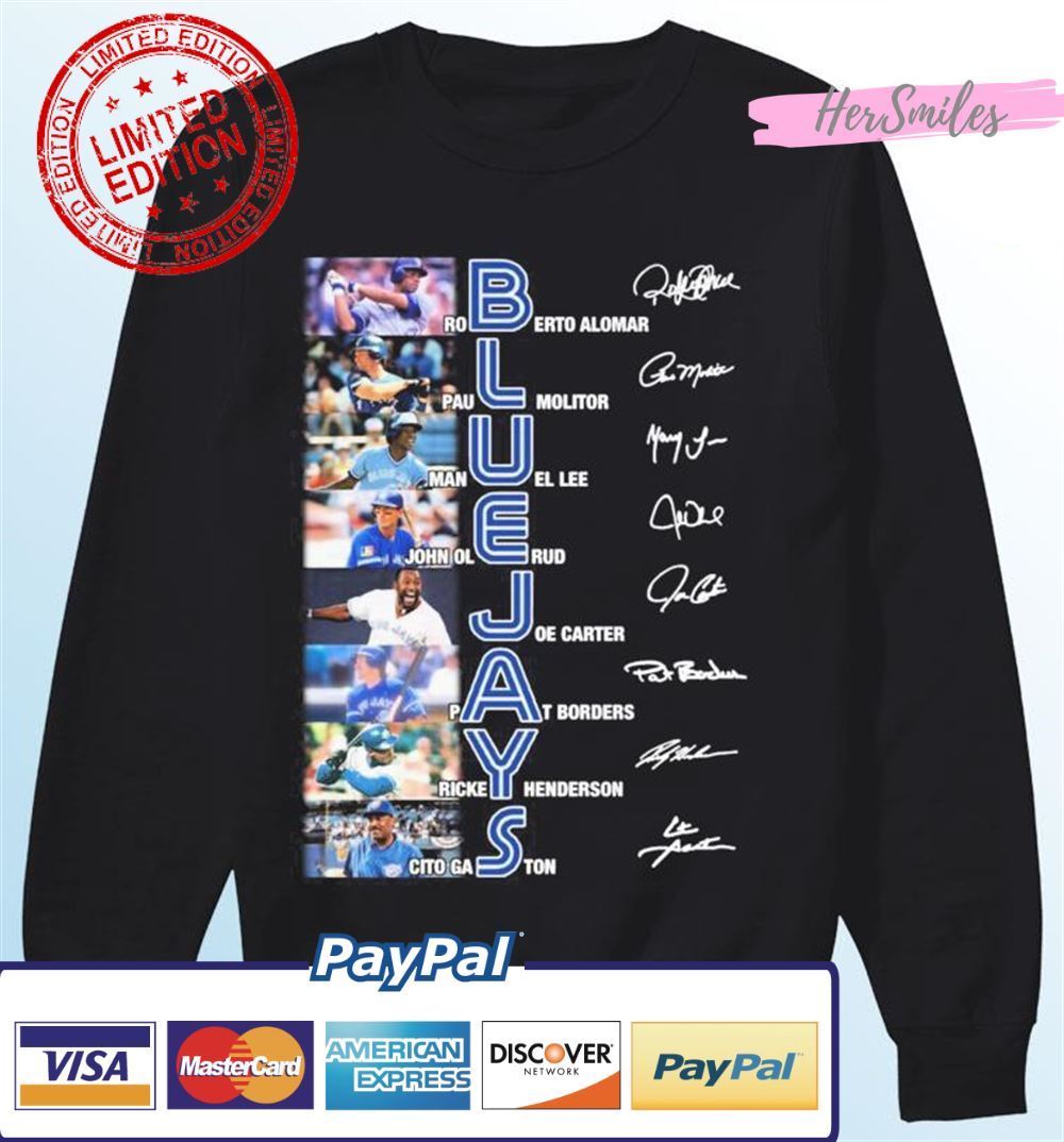 Toronto Blue Jays Baseball Team Players Signatures Unisex T-Shirt Toronto Blue Jays Baseball Team Players Signatures Unisex T-Shirt
