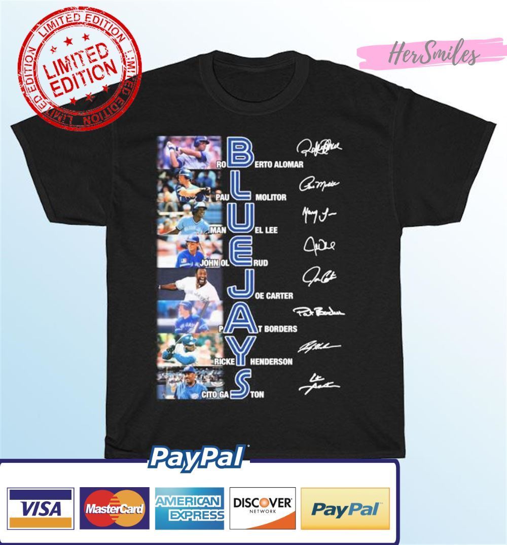 Toronto Blue Jays Baseball Team Players Signatures Unisex T-Shirt Toronto Blue Jays Baseball Team Players Signatures Unisex T-Shirt