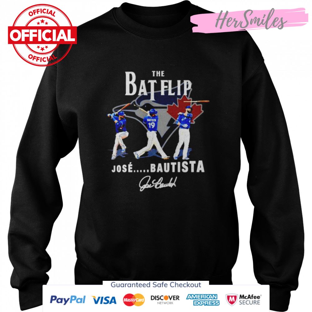 Toronto Blue Jays The Bat Flip Jose Bautista signature shirt Toronto Blue Jays The Bat Flip Jose Bautista signature shirt