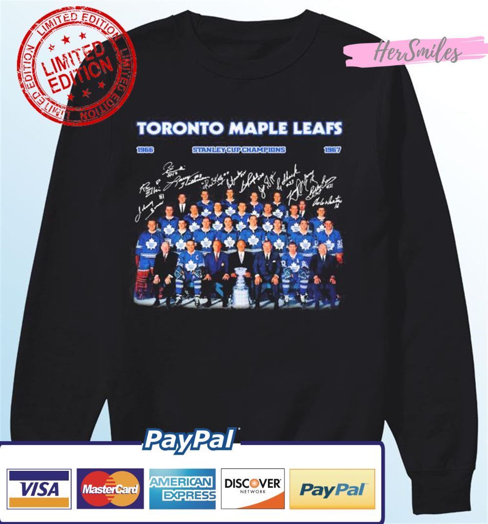 Toronto Maple Leafs Stanley Cup Champion 1966-1967 Signatures Unisex T-Shirt Toronto Maple Leafs Stanley Cup Champion 1966-1967 Signatures Unisex T-Shirt