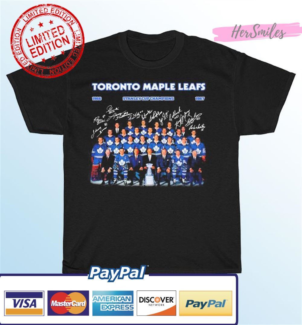 Toronto Maple Leafs Stanley Cup Champion 1966-1967 Signatures Unisex T-Shirt Toronto Maple Leafs Stanley Cup Champion 1966-1967 Signatures Unisex T-Shirt