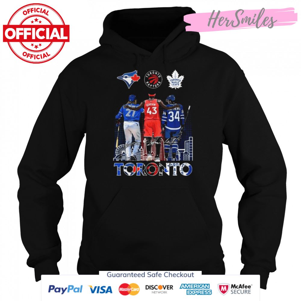 Toronto Sports Vladimir Guerrero Jr. Pascal Siakam And Auston Matthews Signatures Shirt Toronto Sports Vladimir Guerrero Jr. Pascal Siakam And Auston Matthews Signatures Shirt