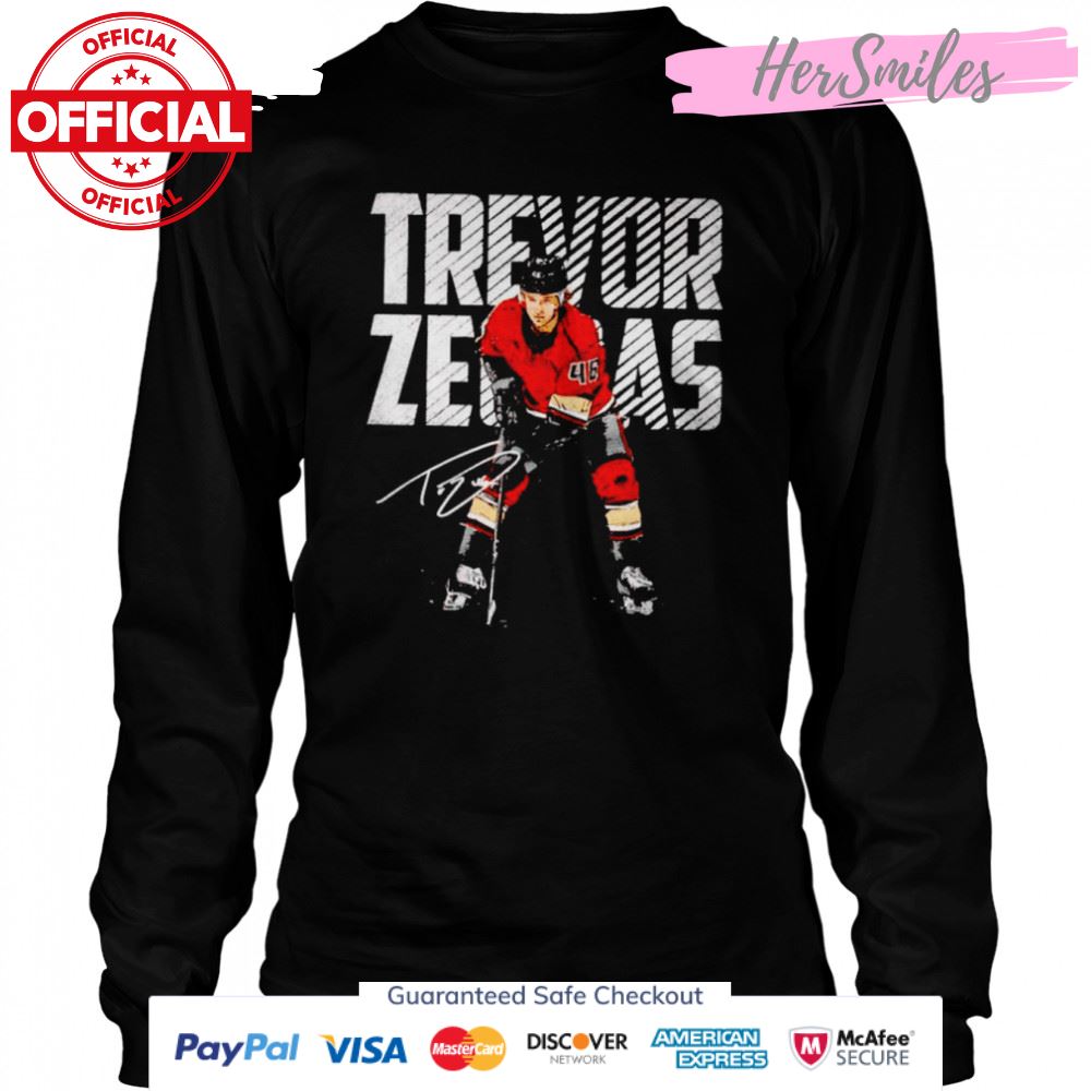 Trevor Zegras Anaheim Bold signature shirt Trevor Zegras Anaheim Bold signature shirt