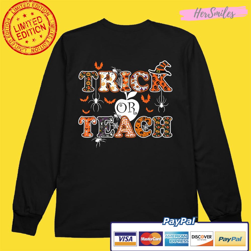 Trick Or Teach Funny Teacher Halloween Costume 2022 Gifts Shirt