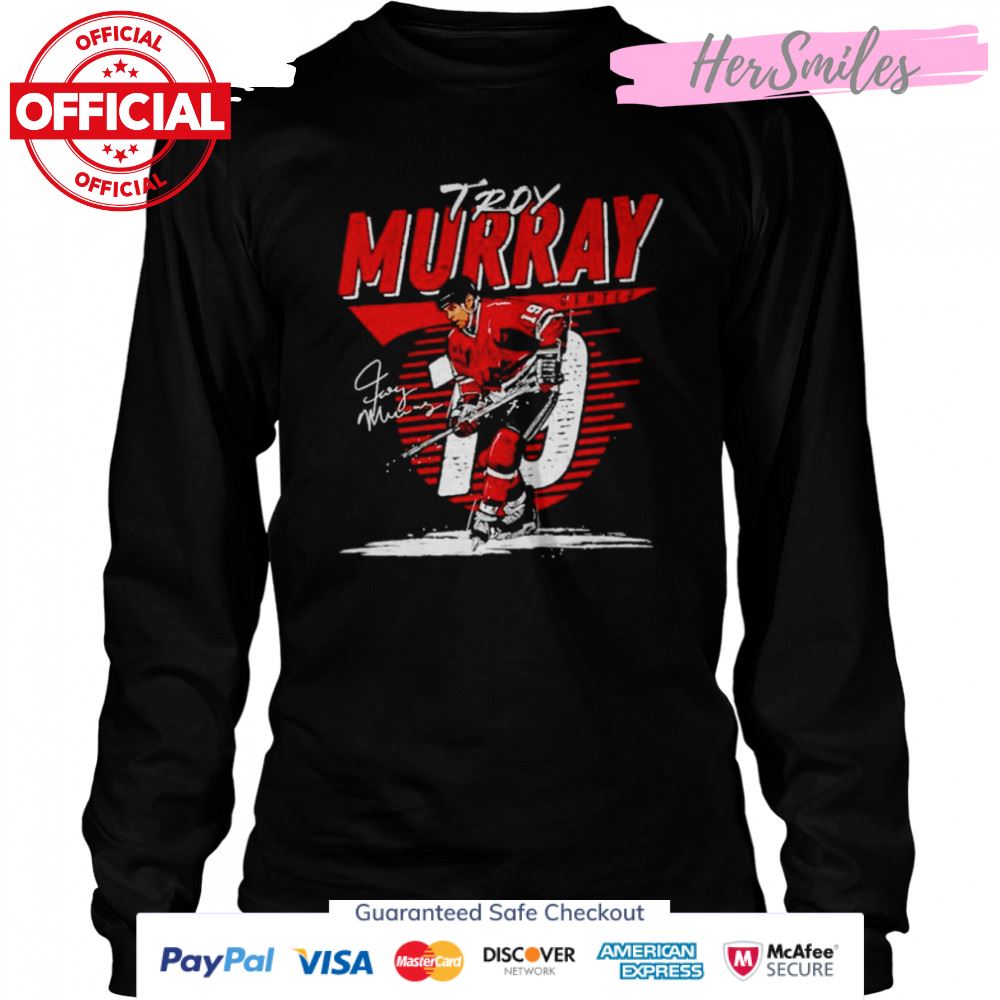 Troy Murray Chicago Blackhawks Comet signature shirt Troy Murray Chicago Blackhawks Comet signature shirt