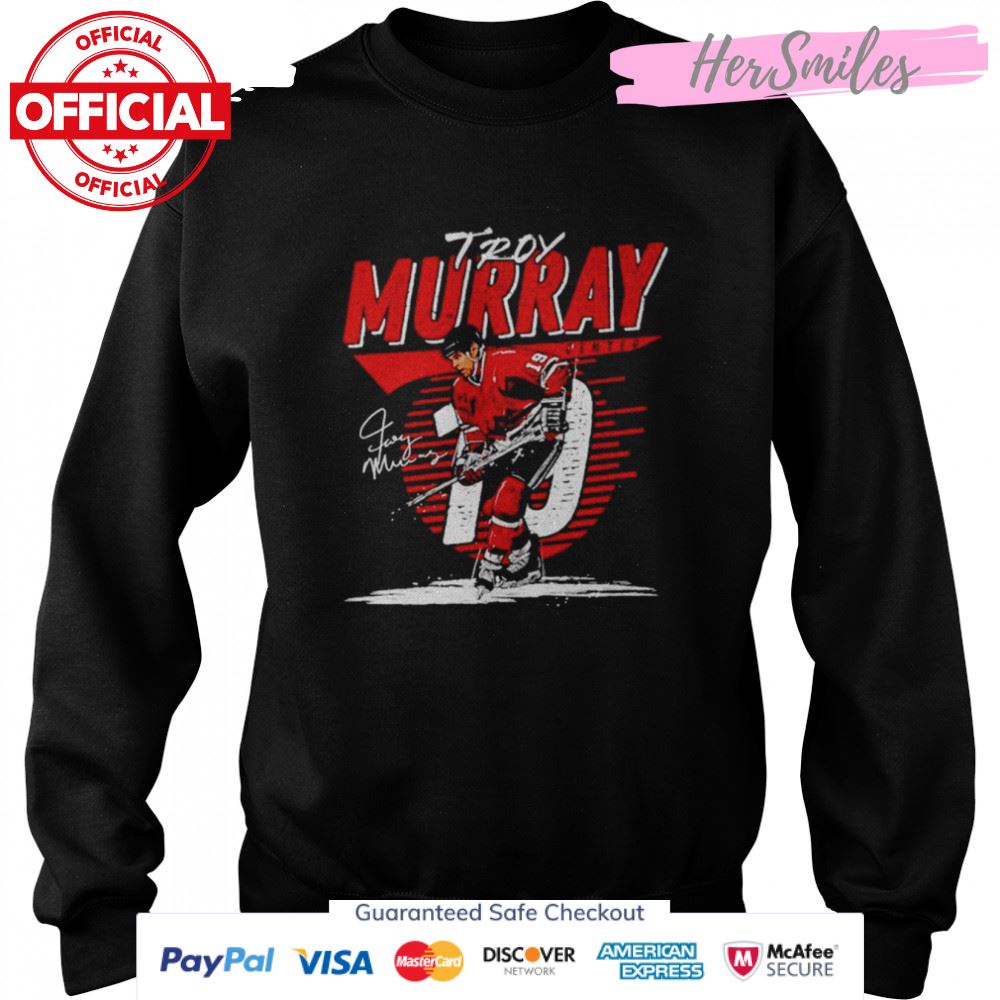 Troy Murray Chicago Blackhawks Comet signature shirt Troy Murray Chicago Blackhawks Comet signature shirt