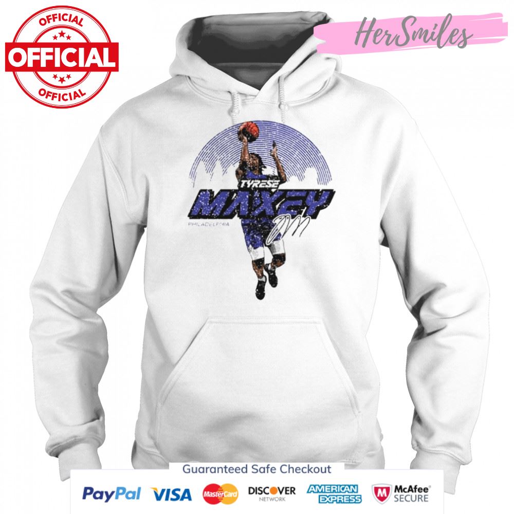 Tyrese Maxey Philadelphia Skyline signature shirt Tyrese Maxey Philadelphia Skyline signature shirt