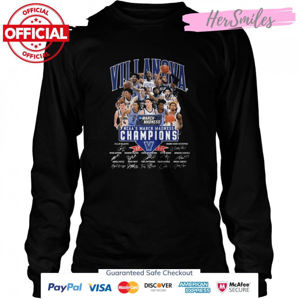 Villanova Wildcats Ncaa March Madness 2022 signatures shirt Villanova Wildcats Ncaa March Madness 2022 signatures shirt