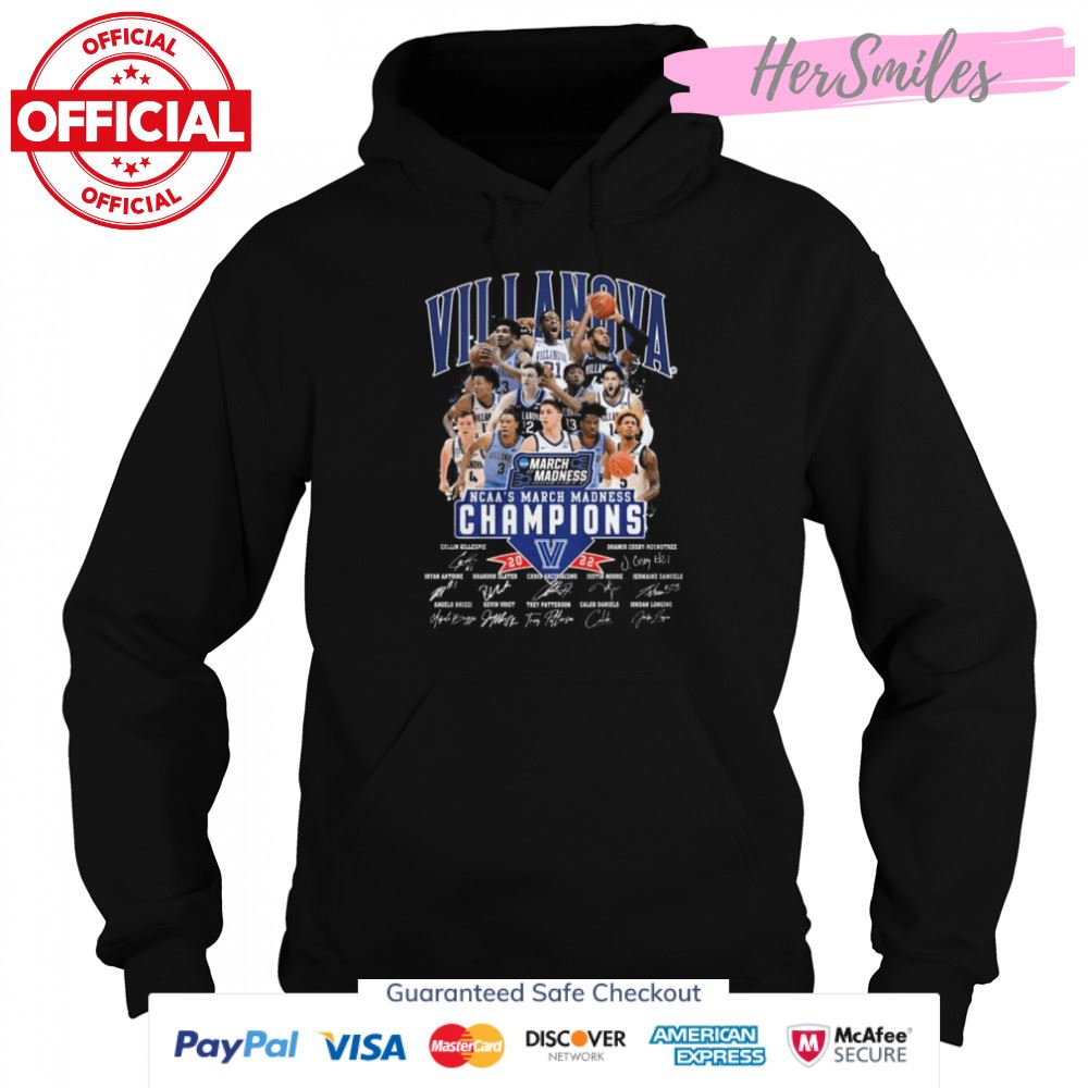 Villanova Wildcats Ncaa March Madness 2022 signatures shirt Villanova Wildcats Ncaa March Madness 2022 signatures shirt