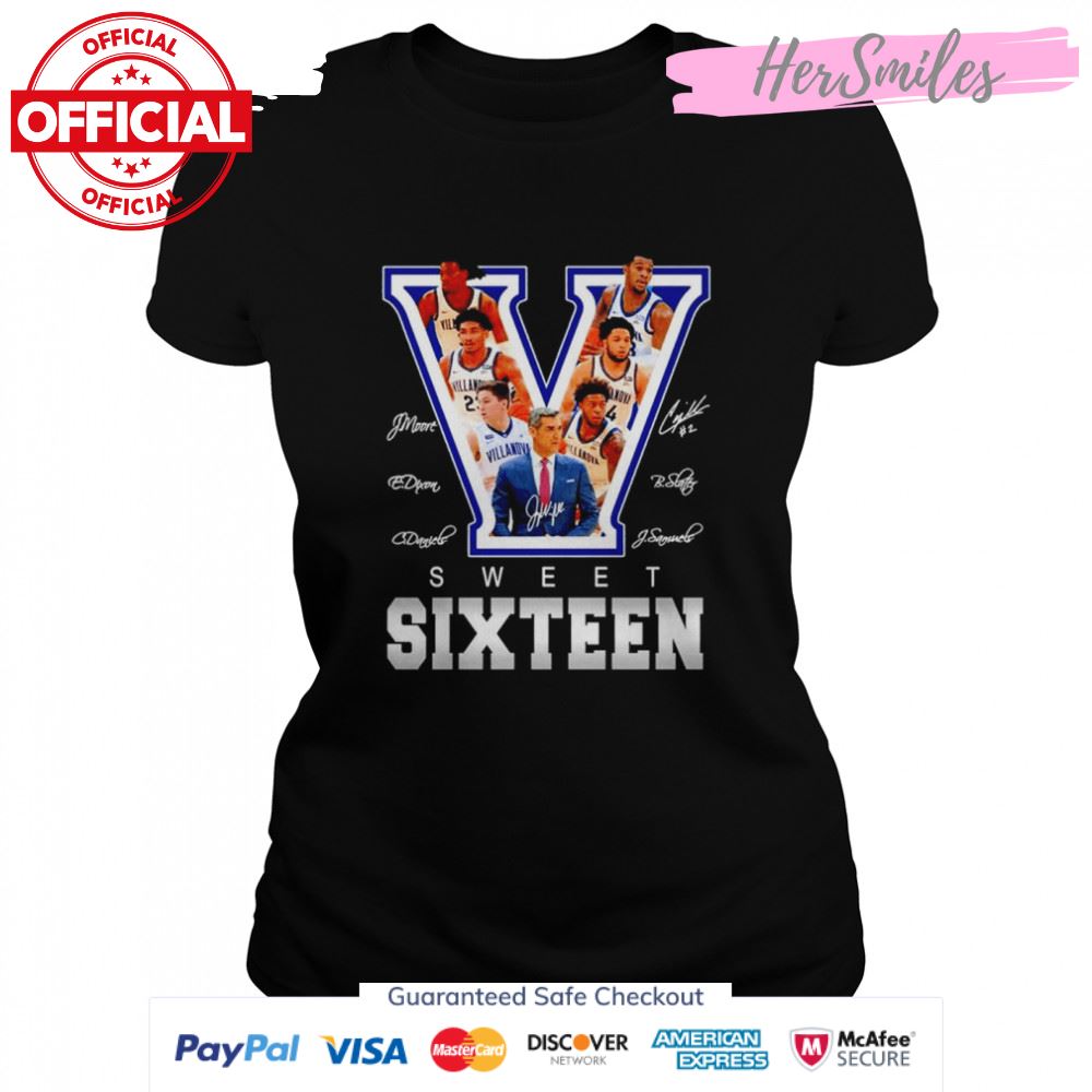 Villanova Wildcats Sweet Sixten signatures shirt