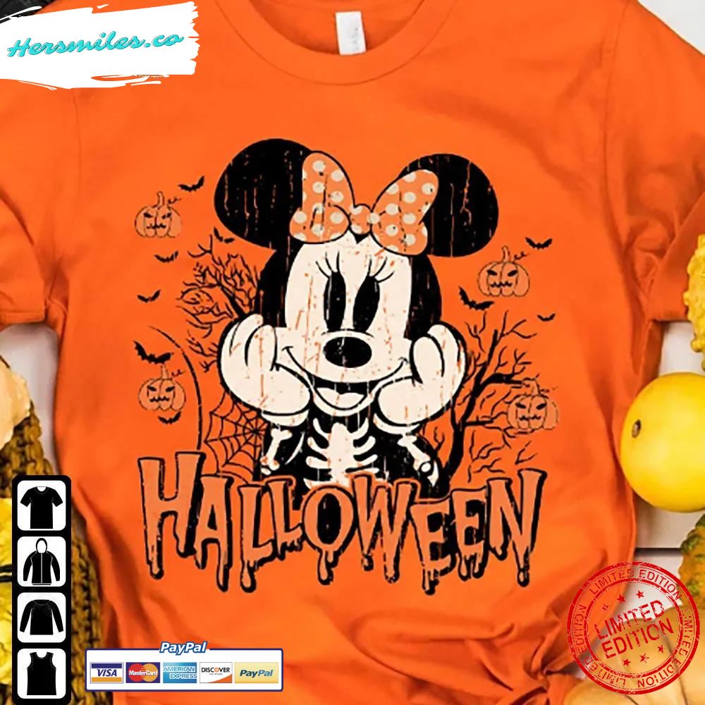 Vintage Disney Minnie Halloween Shirts Disney Halloween Family Matching T-Shirt