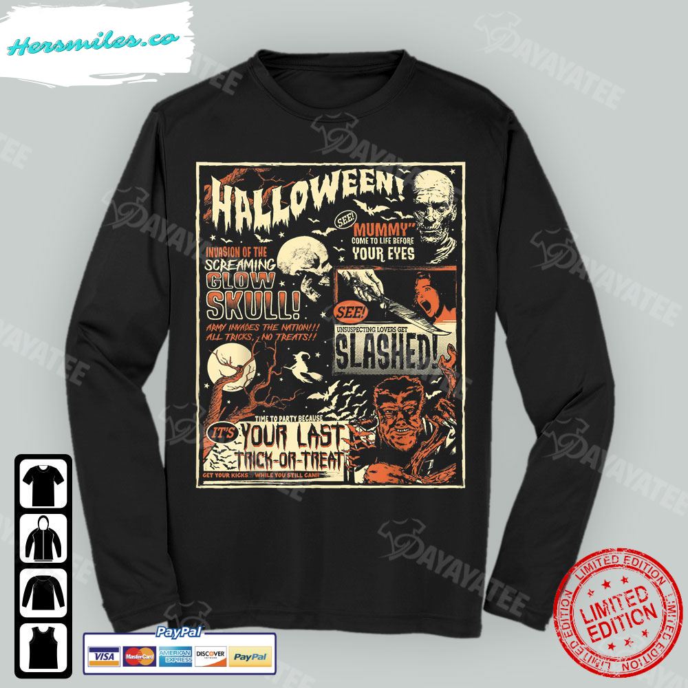 Vintage Halloween Horror Shirt Terror Old Time T-Shirt Vintage Halloween Horror Shirt Terror Old Time T-Shirt