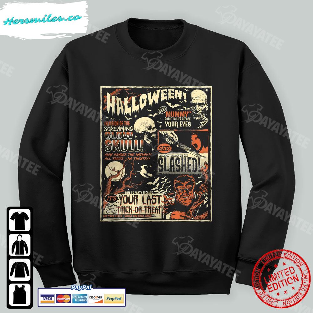Vintage Halloween Horror Shirt Terror Old Time T-Shirt Vintage Halloween Horror Shirt Terror Old Time T-Shirt