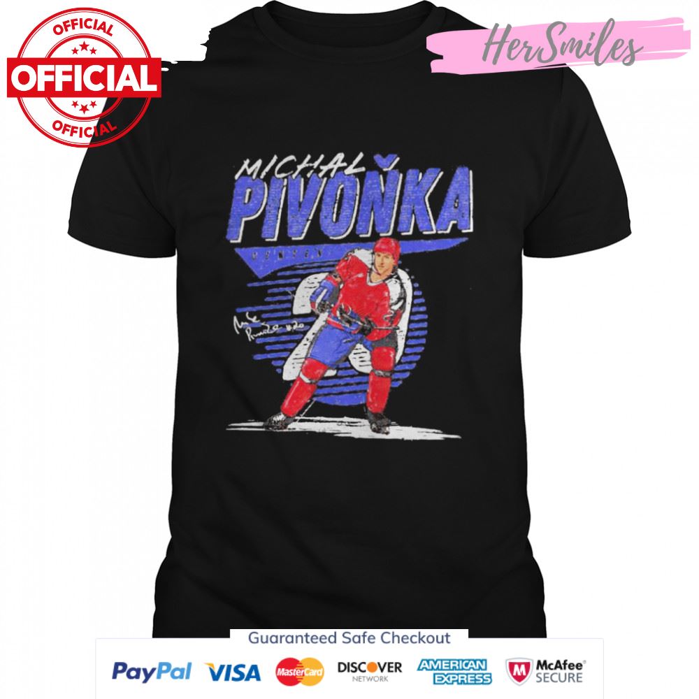 Washington Capitals Michal Pivonka center signature shirt