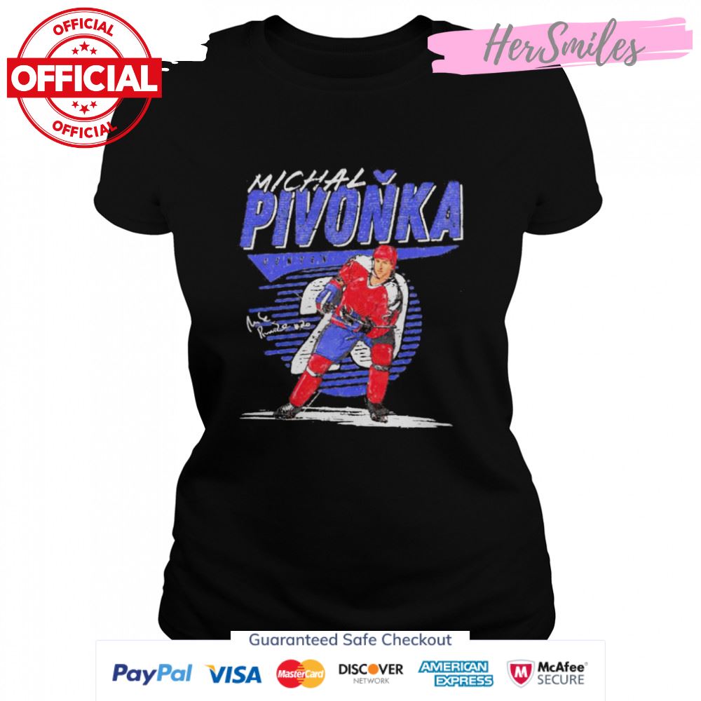 Washington Capitals Michal Pivonka center signature shirt