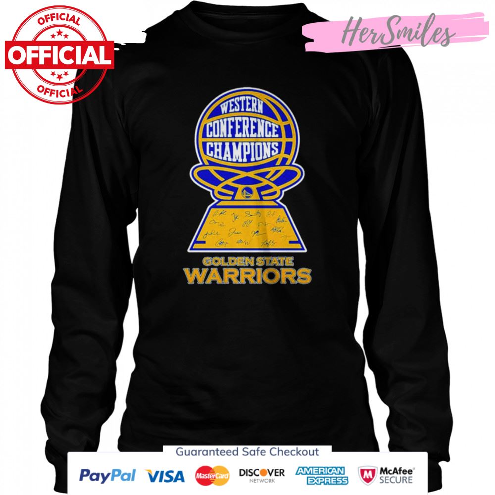 Western Conference Champions Golden State Warrirors signatures shirt Western Conference Champions Golden State Warrirors signatures shirt