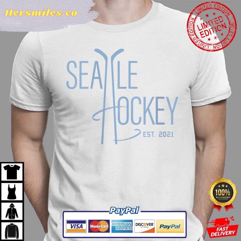 Womens Seattle Hockey Est 2021 Seattle Washington Ice Hockey Fans Shirt