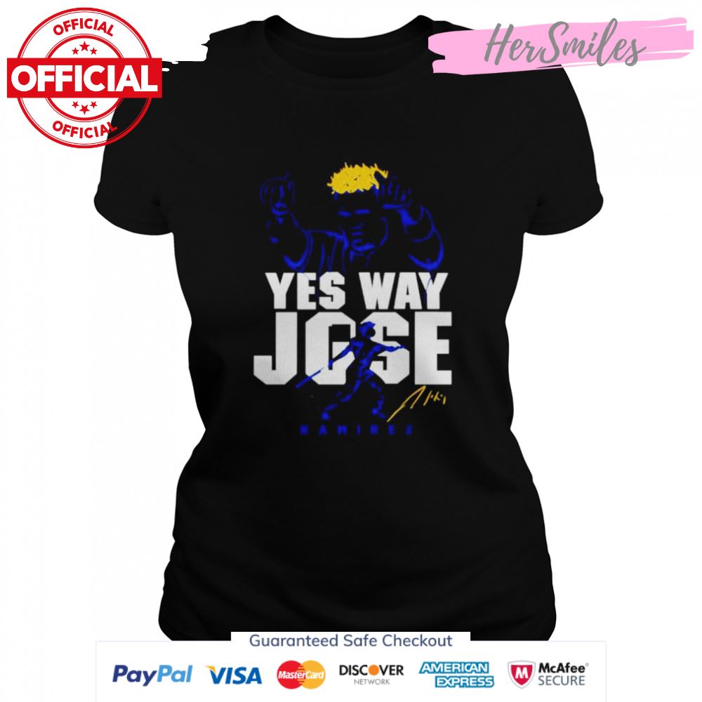 Yes way Jose Ramirez signature shirt