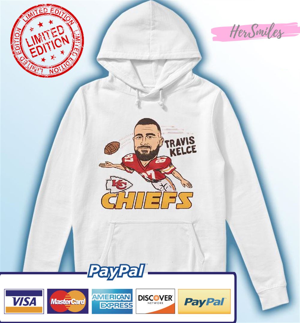 Kansas City Chiefs Travis Kelce Caricature T-Shirt