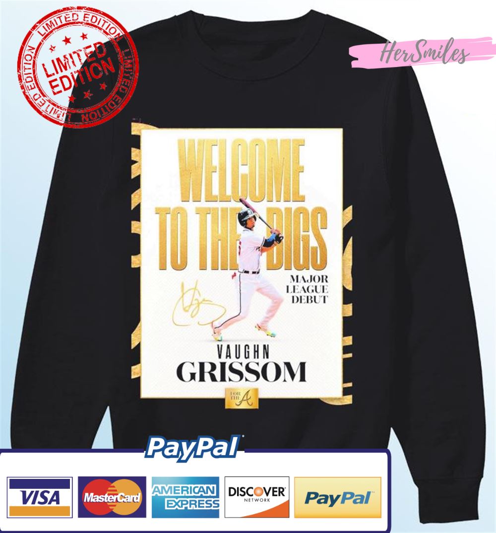 Vaughn Grissom Atlanta Braves Welcome To The Bigs Signature T-Shirt Vaughn Grissom Atlanta Braves Welcome To The Bigs Signature T-Shirt