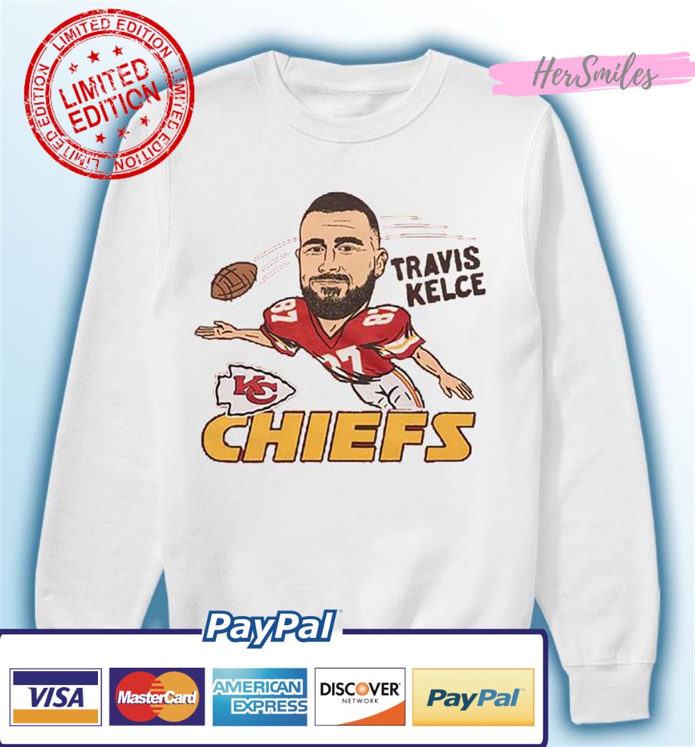 Kansas City Chiefs Travis Kelce Caricature T-Shirt Kansas City Chiefs Travis Kelce Caricature T-Shirt
