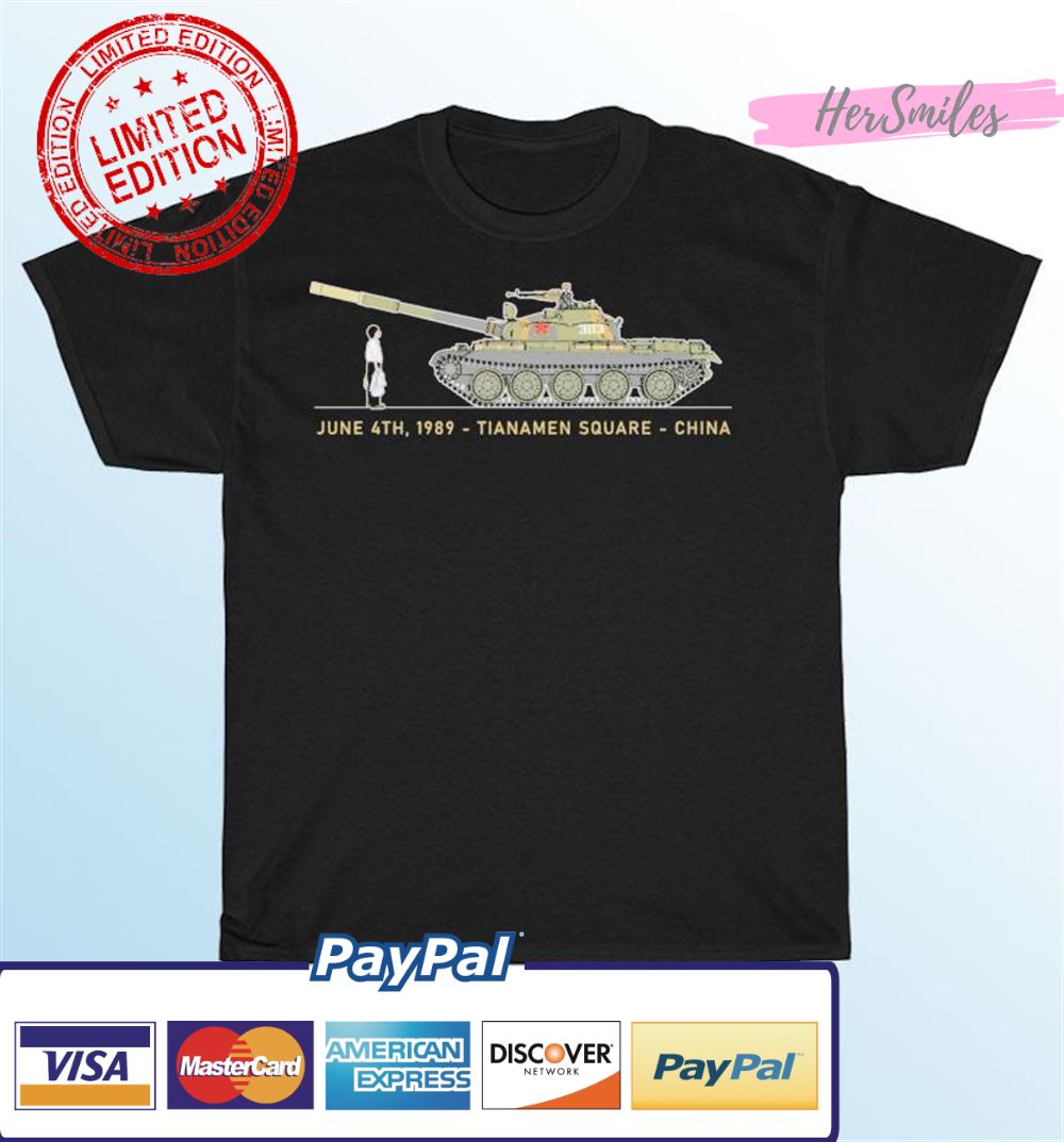 Tiananmen Tank Man 33rd Anniversary Viscose Hemp T-Shirt Tiananmen Tank Man 33rd Anniversary Viscose Hemp T-Shirt
