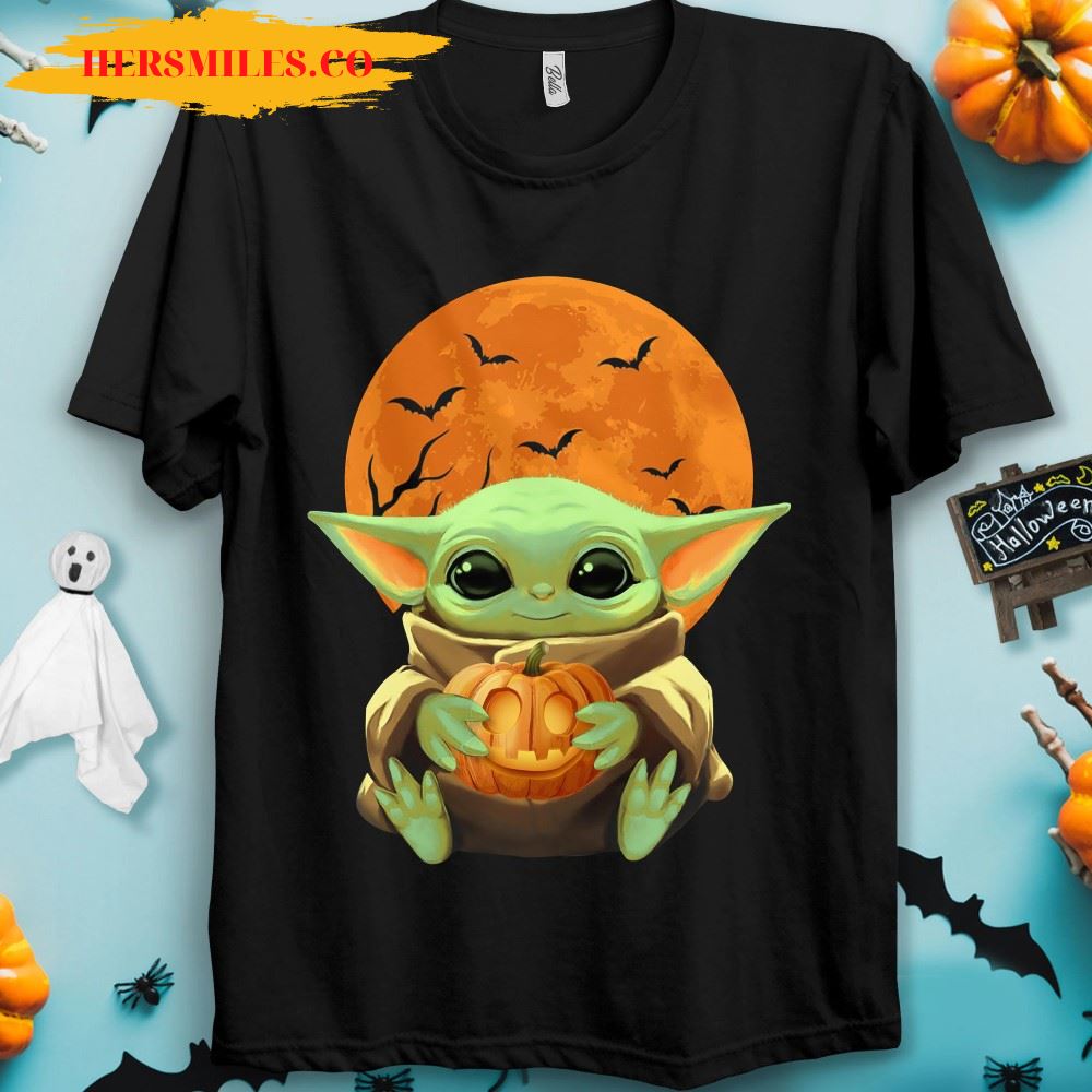 Baby Yoda Halloween Pumpkin  Star Wars Unisex Gift T-Shirt