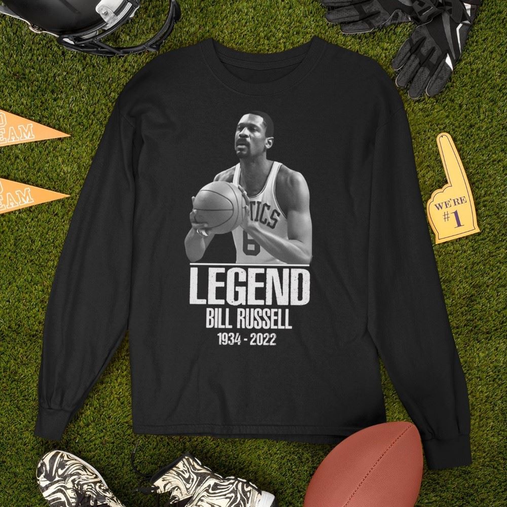 Bill Russell T Shirt, Legend Long Sleeve Tee