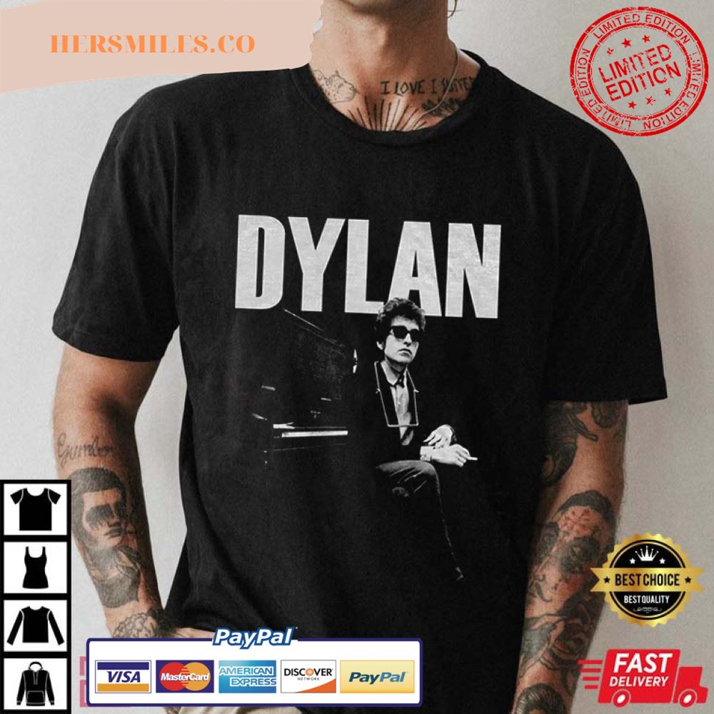 Bob Dylan At Piano Adult Gift T-Shirt
