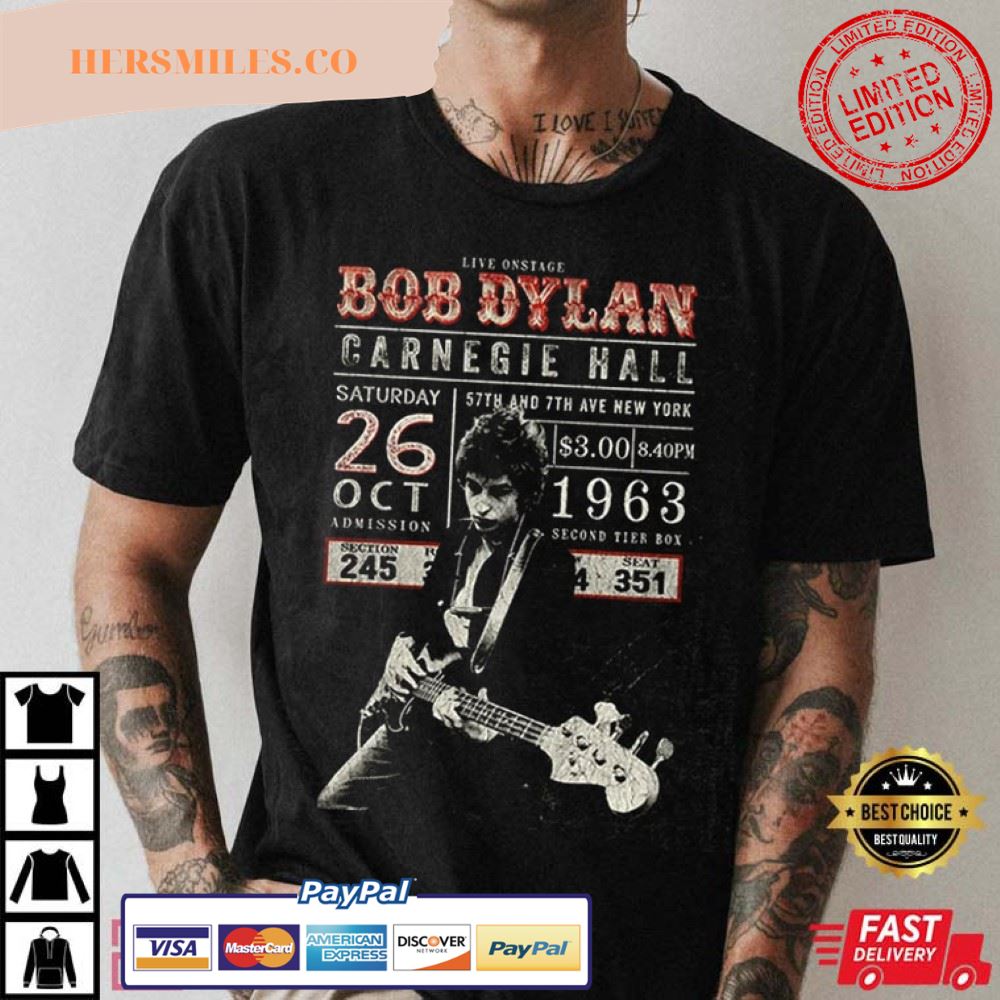 Bob Dylan Carnegie Hall 1963 Best T-Shirt