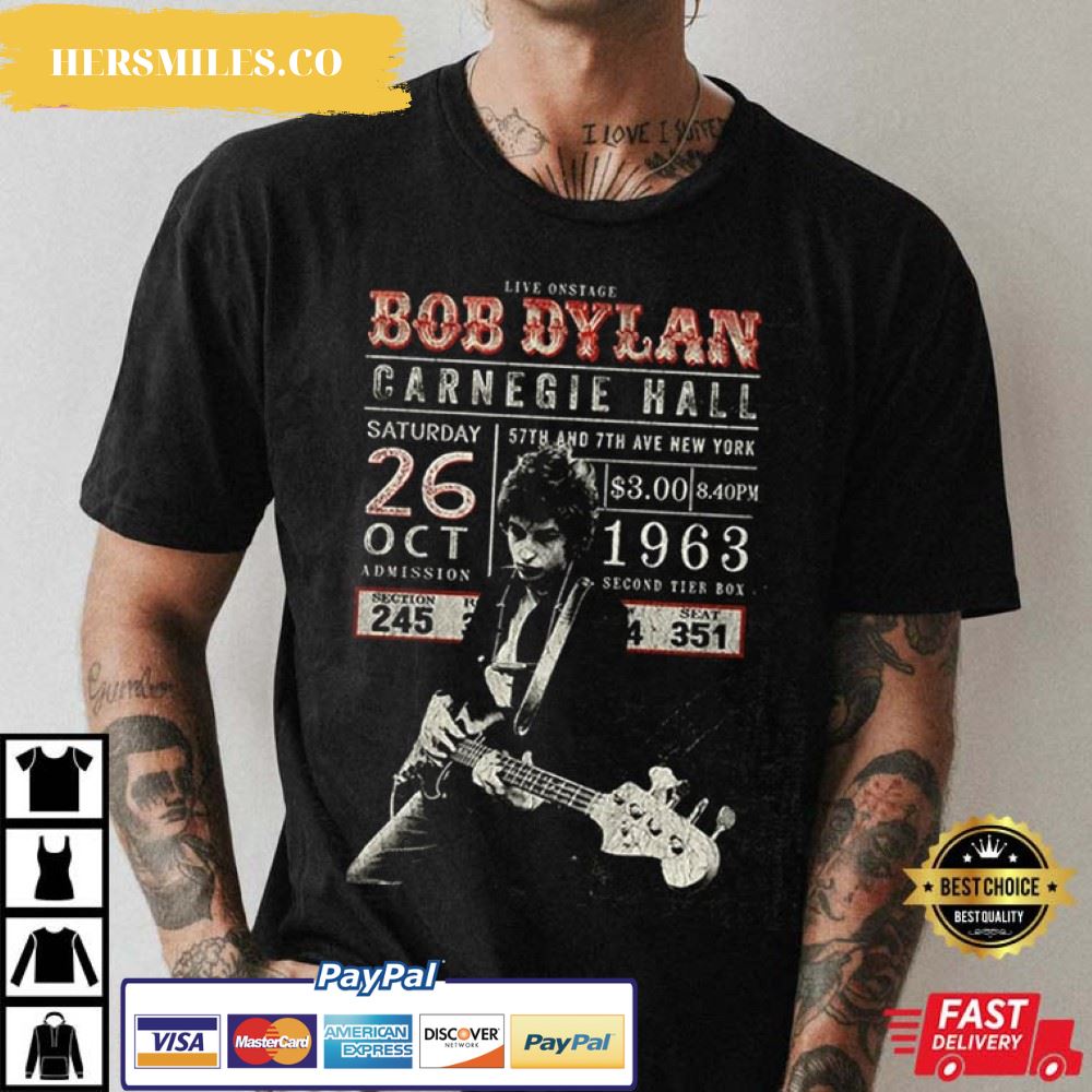 Bob Dylan Carnegie Hall 1963 Best T-Shirt