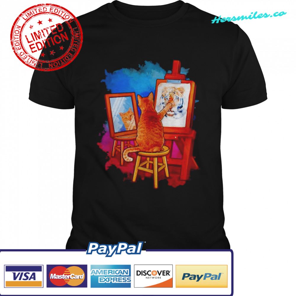 Cat Painting Lion Artistic Animals shirt
