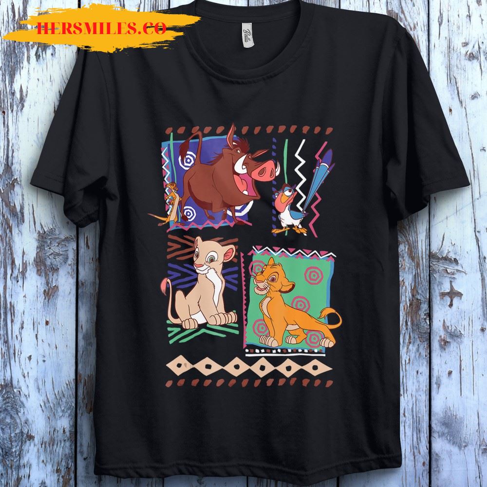 Disney Lion King Simba And Timon Graphic Vintage Unisex Gift T-Shirt