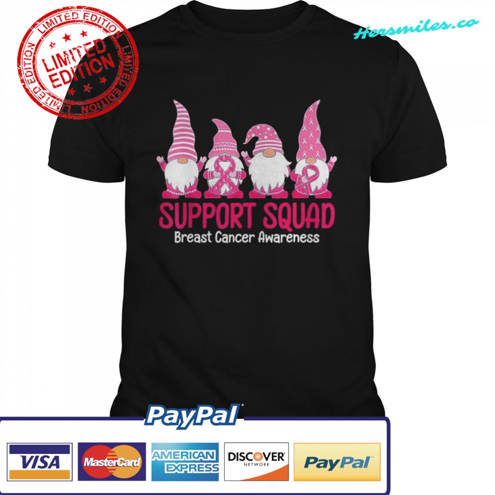 Gnome Support Squad Breast Cancer Awareness T-Shirt