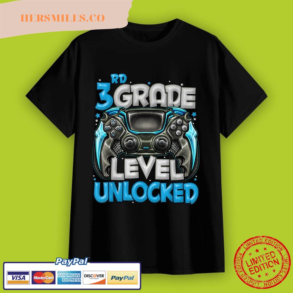 Grade Level 3rd Unlocked Game On 3rd Grade Back To School T-Shirt