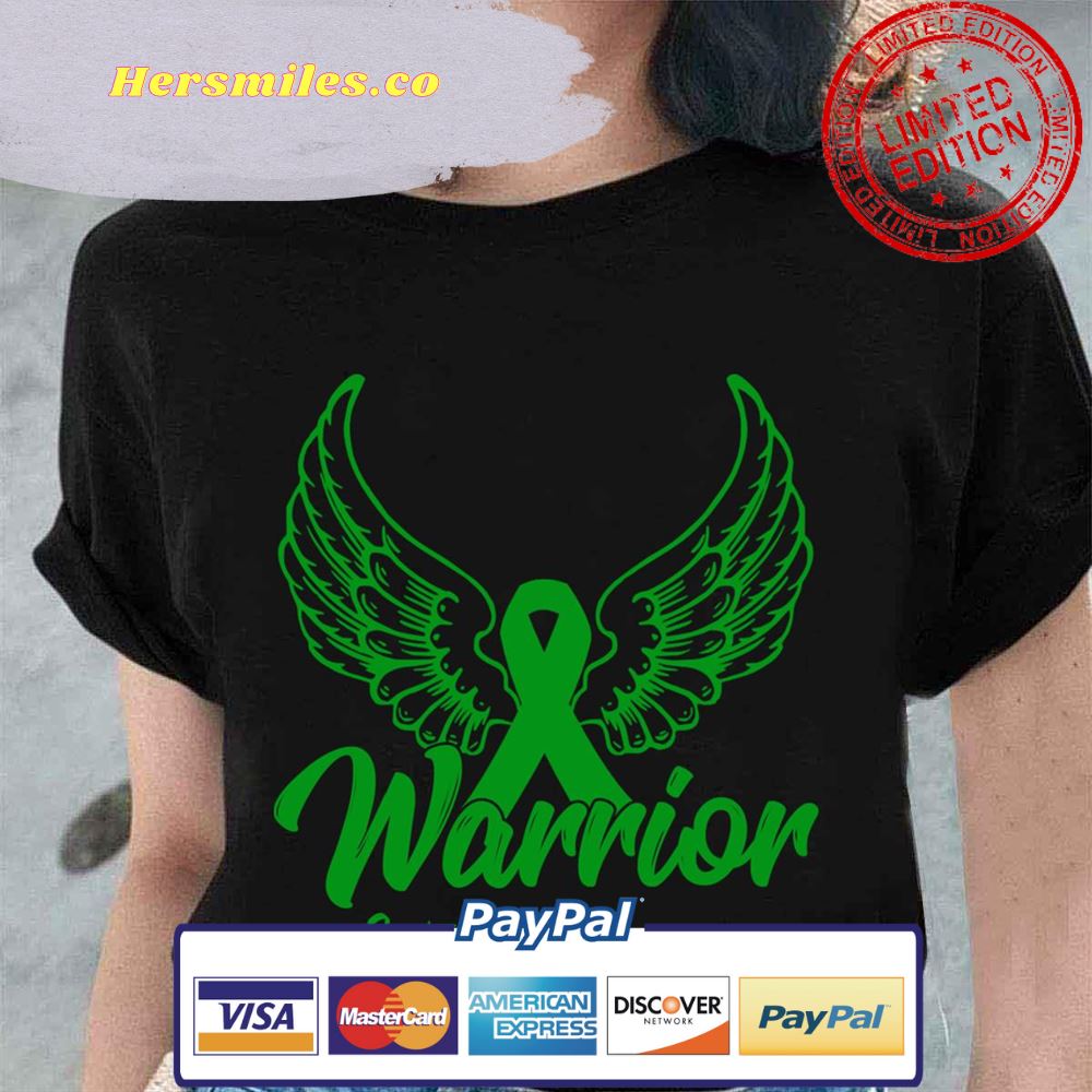Green Awareness Ribbon With Wings Warrior Unisex T-Shirt