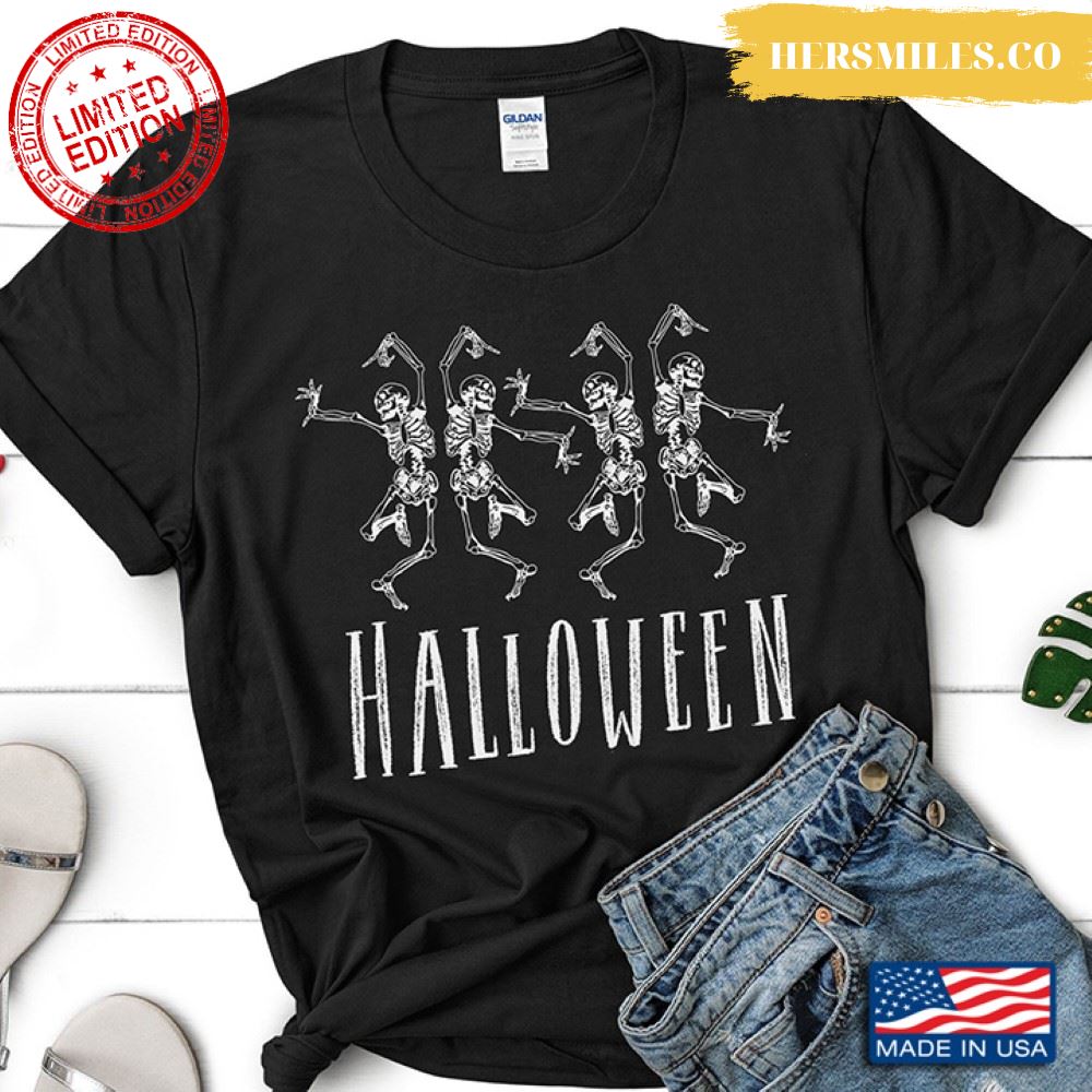 Halloween Dancing Skeleton Halloween Party Shirt
