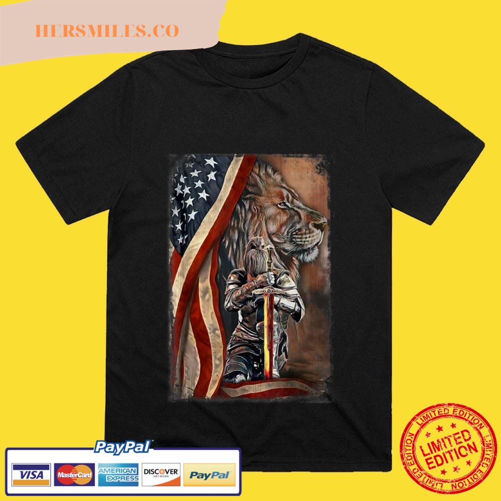 Jesus Woman Child Of God Warrior Of Christ Lion of Judah Patriot Day T-Shirt