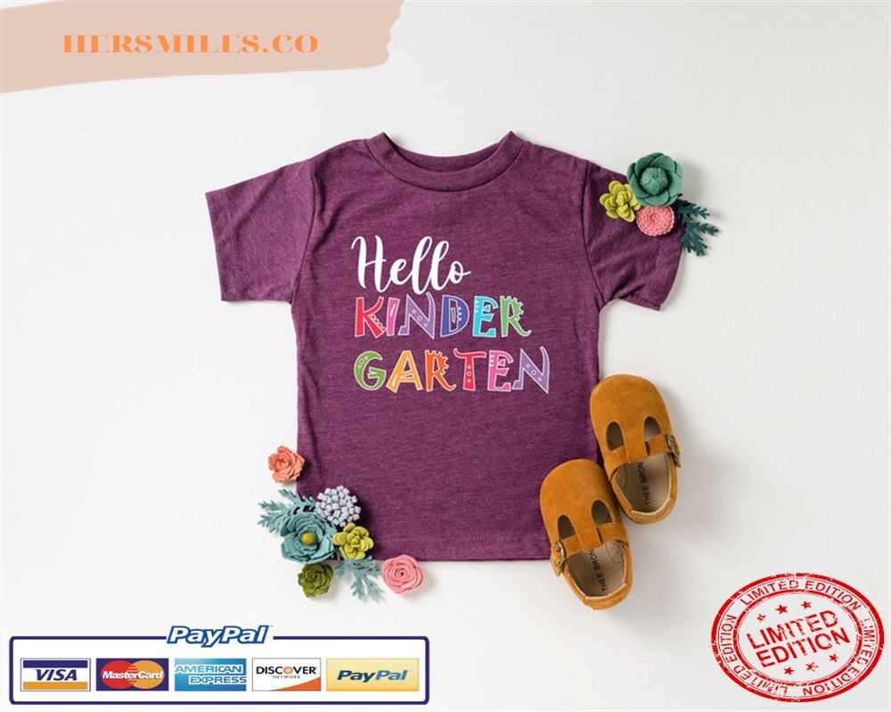 Kid’s School Shirt, Hello Kindergarten Shirt, First Day of School Shirt, Kindergarten Outfit, Kindergarten Shirt, Teacher Student Shirt