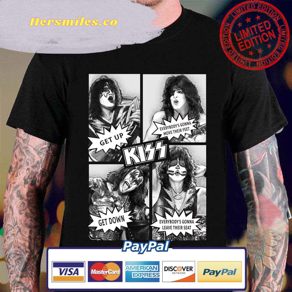 Kiss Spaceman Starchild Demon Catman Kiss Army Concert Dertoit Rock City Comic Style Unisex T-Shirt