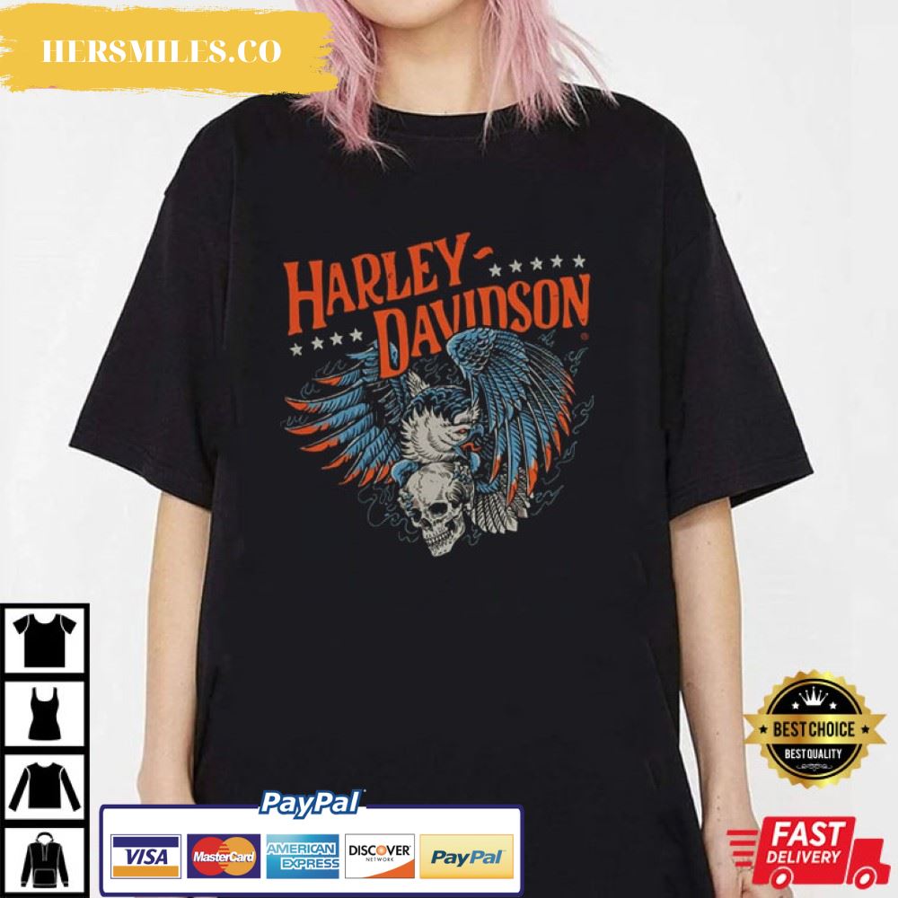 Legendary Harley Davidson Eagle Skull Best T-Shirt