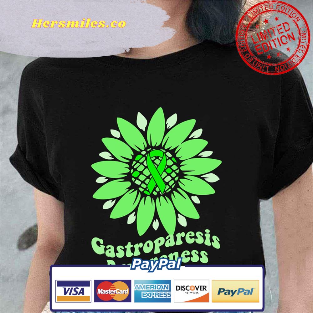 Leopard Sunflower Gastroparesis Awareness Unisex T-Shirt