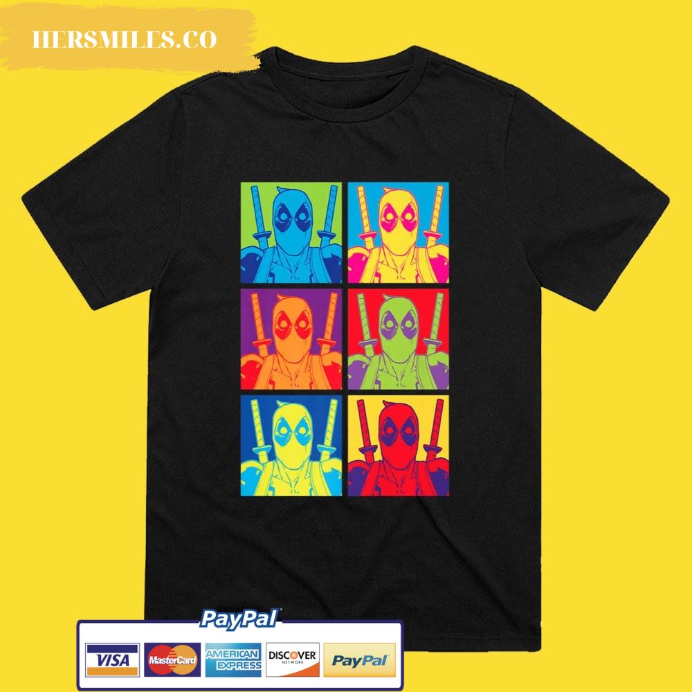 Marvel Deadpool Color Pop Art Box Up Repeat T-Shirt