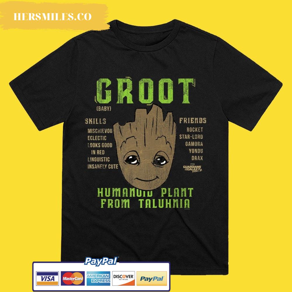 Marvel Guardians of Galaxy 2 Groot Skills T-Shirt