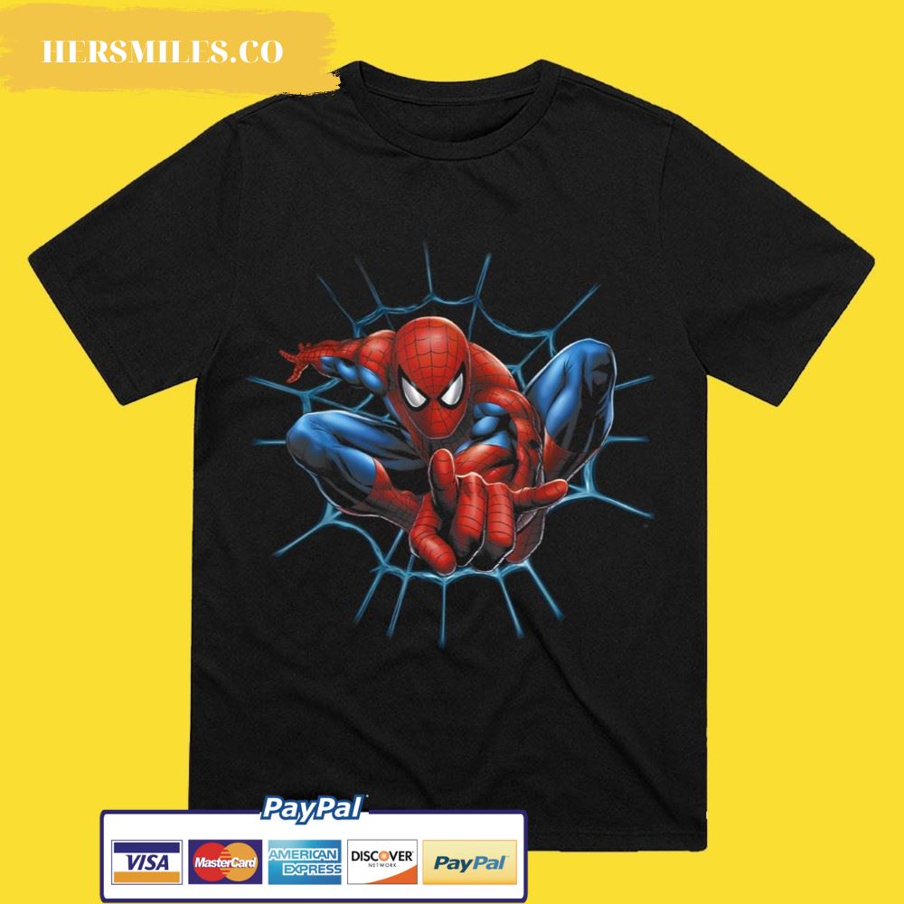 Marvel Spider-Man Web Sling Portrait T-Shirt